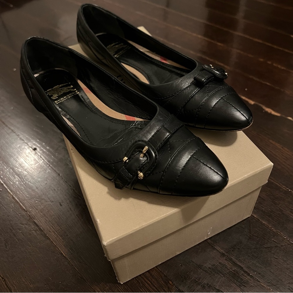 Burberry quilted flats